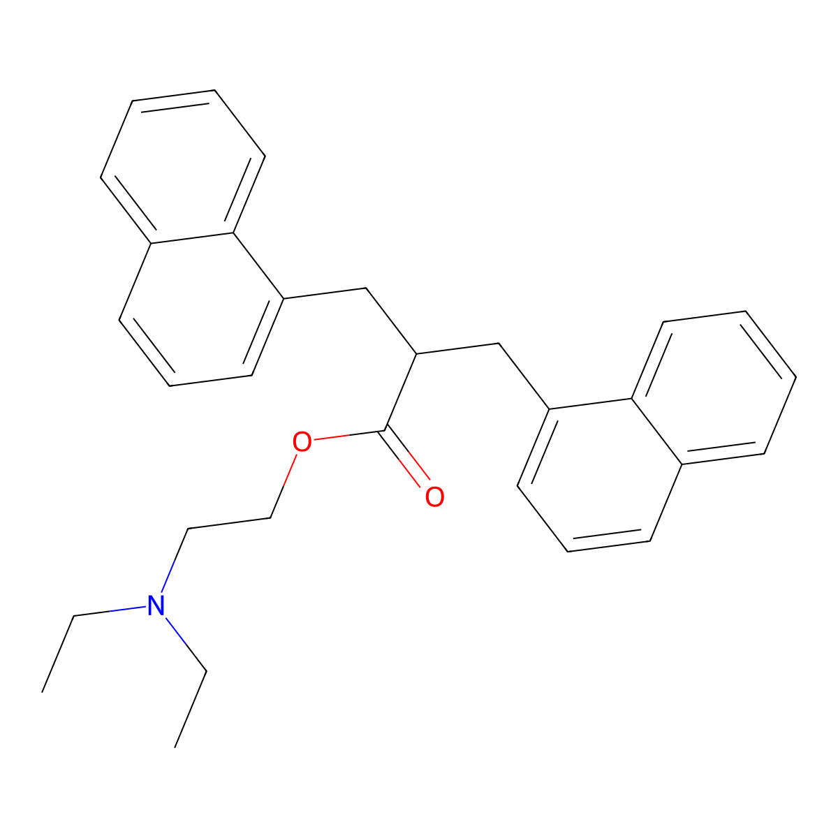 2-Desmethyltetrahydrofuran-methylnaphthalene Nafronyl molecular structure, CAS 115025-98-4