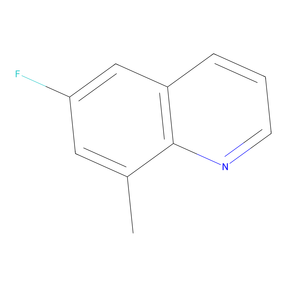 6-Fluoro-8-methylquinoline molecular structure, CAS 1150271-14-9