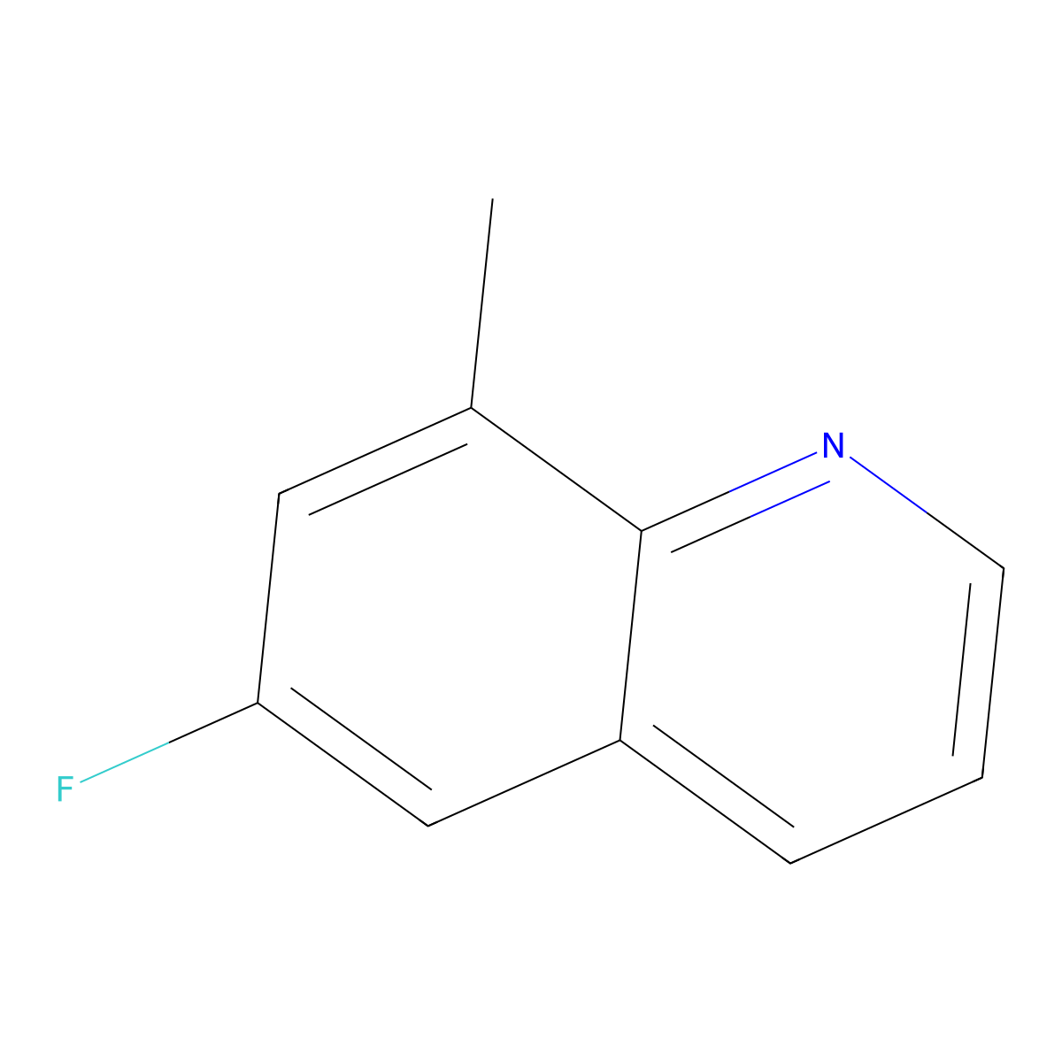 6-Fluoro-8-methylquinoline molecular structure, CAS 1150271-14-9