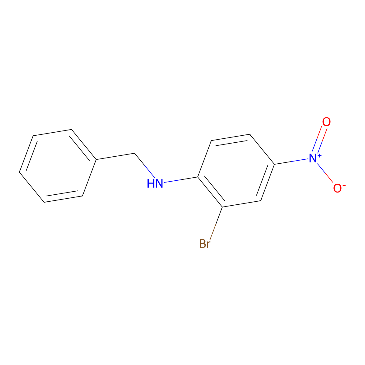N-Benzyl-2-bromo-4-nitroaniline molecular structure, CAS 1150271-15-0