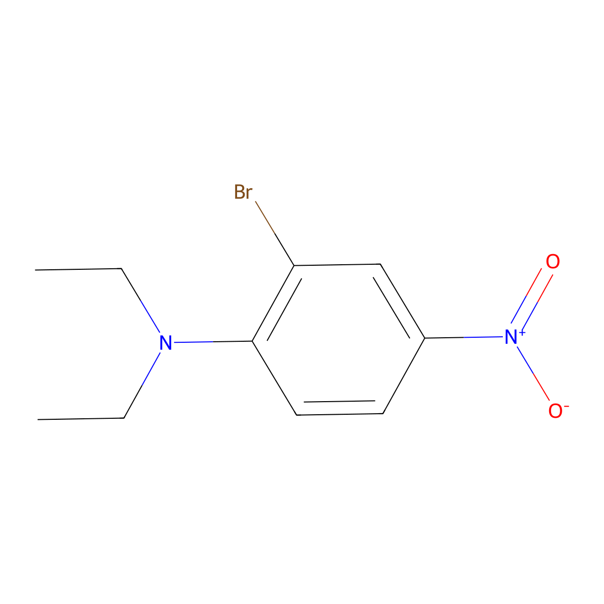 2-Bromo-N,N-diethyl-4-nitroaniline molecular structure, CAS 1150271-18-3