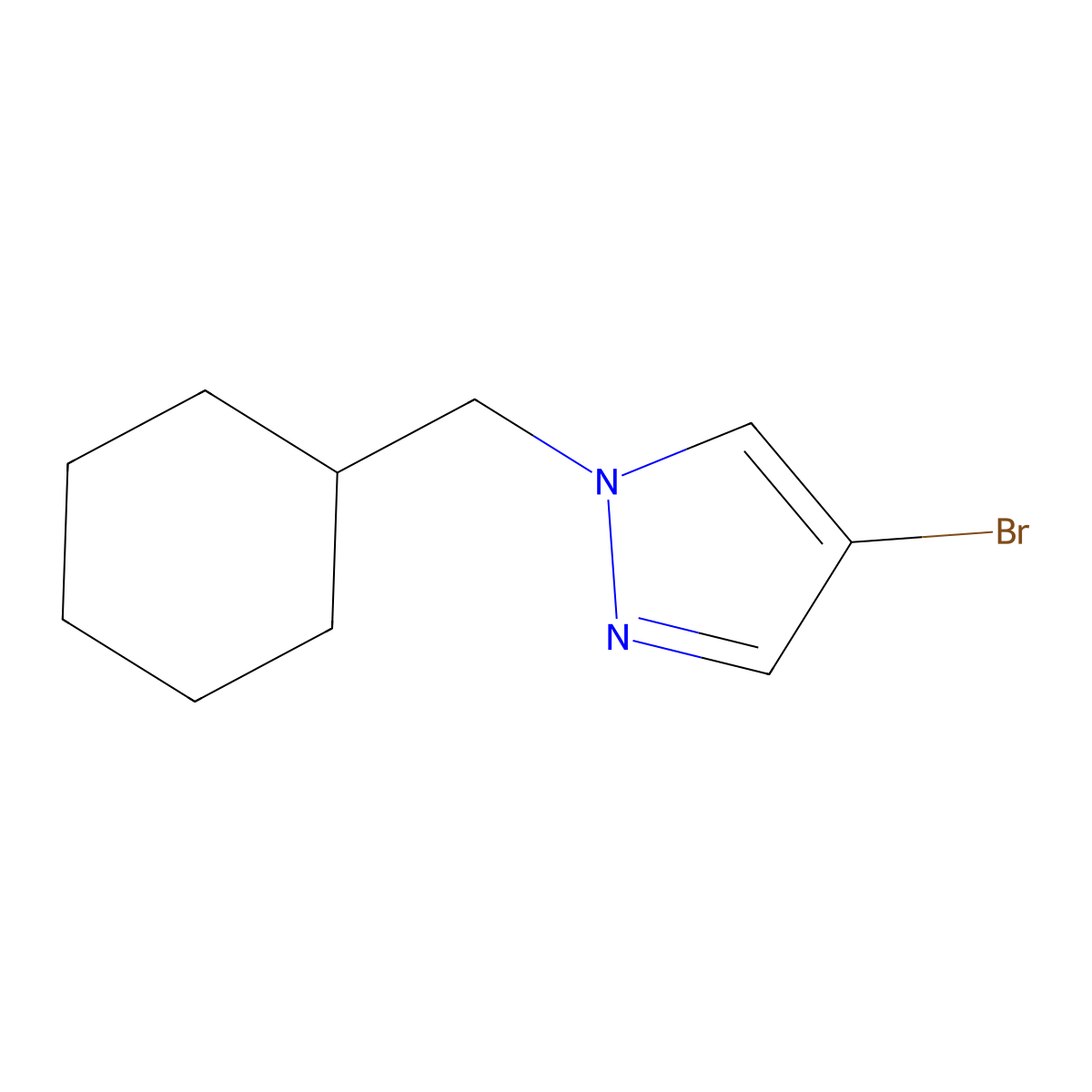 4-Bromo-1-(cyclohexylmethyl)pyrazole molecular structure, CAS 1150271-24-1
