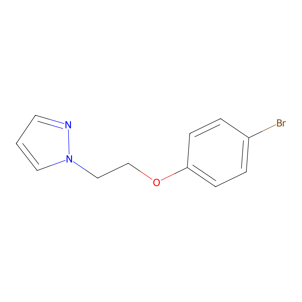 1-(2-(4-Bromophenoxy)ethyl)-1H-pyrazole molecular structure, CAS 1150271-30-9