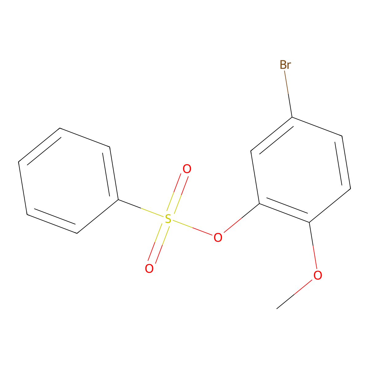 5-Bromo-2-methoxyphenyl benzenesulfonate molecular structure, CAS 1150271-32-1