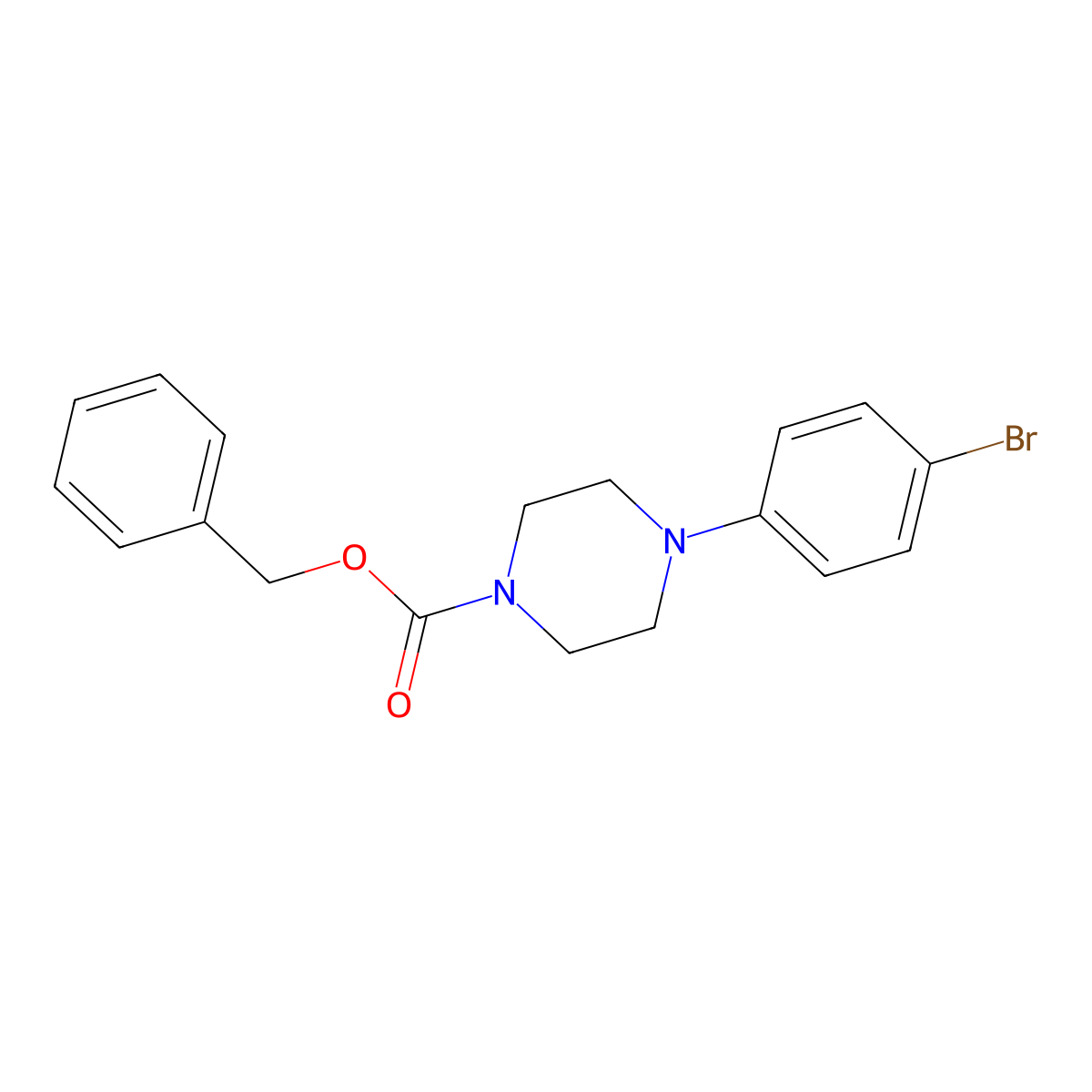 Benzyl 4-(4-bromophenyl)piperazine-1-carboxylate molecular structure, CAS 1150271-33-2