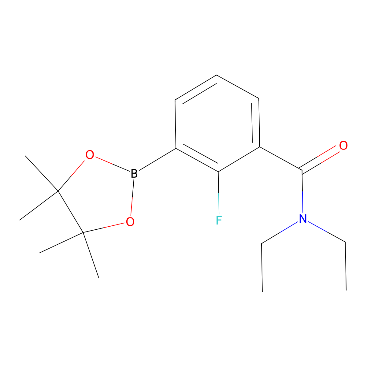 N,N-Diethyl-2-fluoro-3-(4,4,5,5-tetramethyl-1,3,2-dioxaborolan-2-yl)benzamide molecular structure, CAS 1150271-35-4