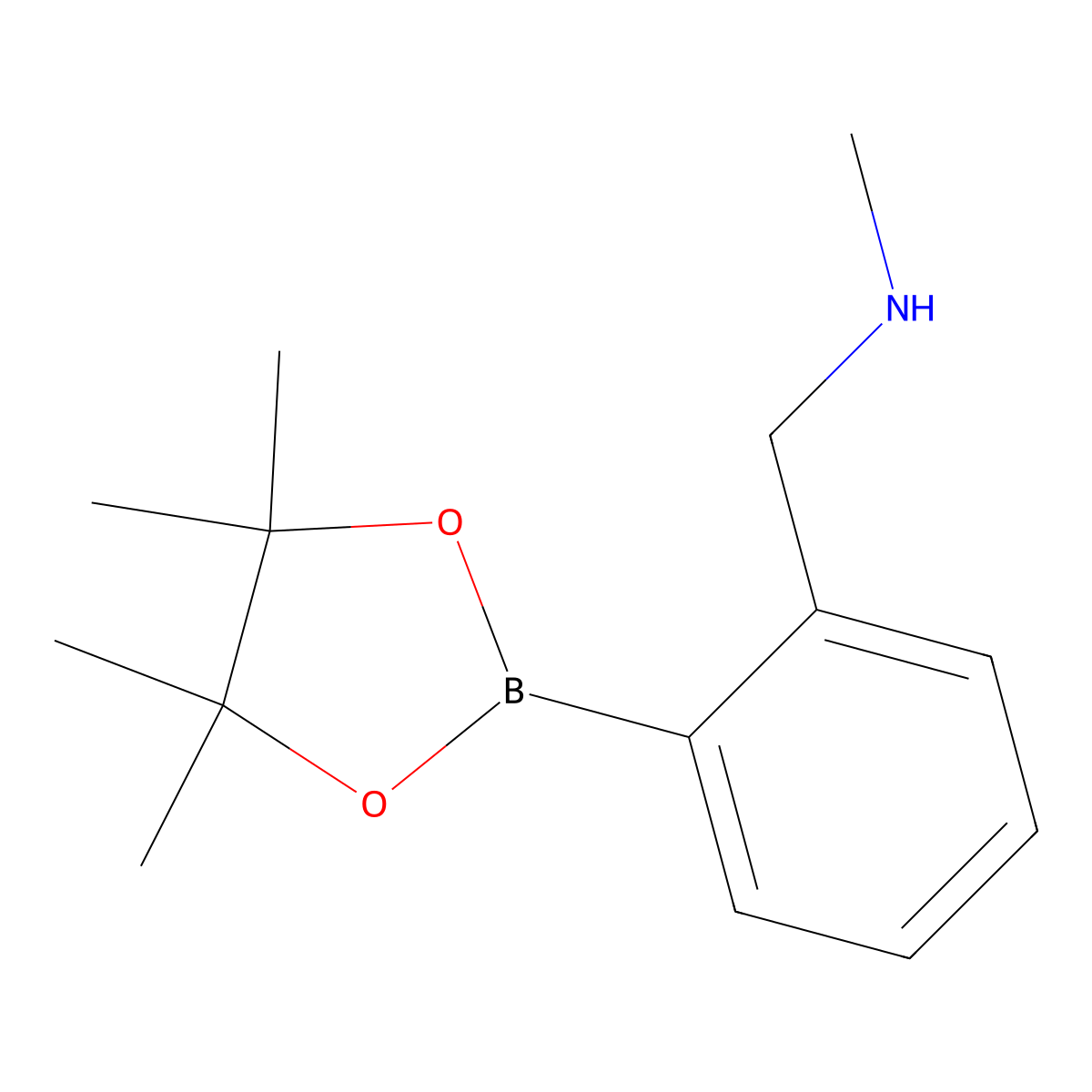 2-(N-Methylaminomethyl)phenylboronic acid, pinacol ester molecular structure, CAS 1150271-47-8