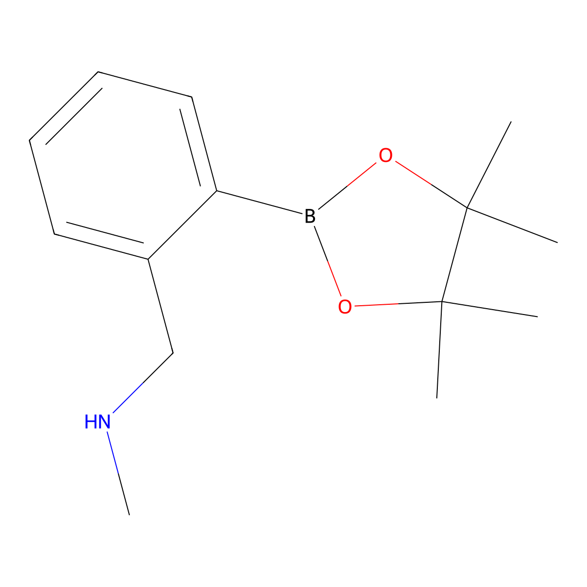 2-(N-Methylaminomethyl)phenylboronic acid, pinacol ester molecular structure, CAS 1150271-47-8