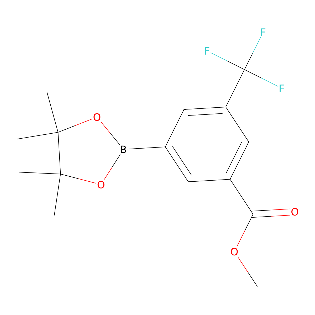 3-(Methoxycarbonyl)-5-trifluoromethylphenylboronic acid, pinacol ester molecular structure, CAS 1150271-61-6