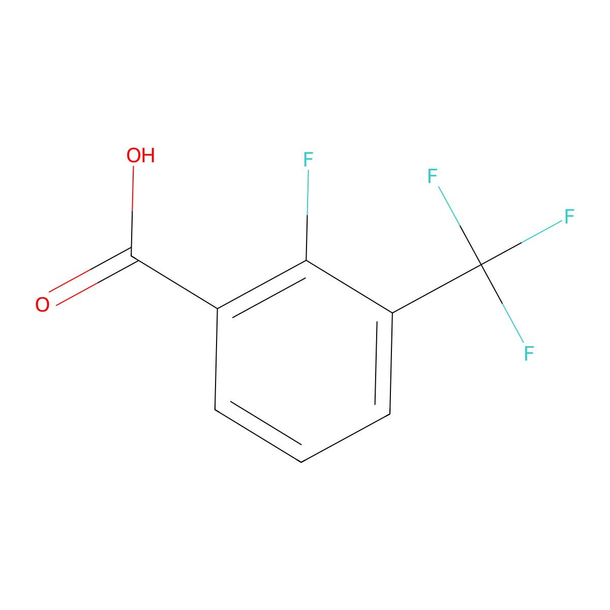 2-Fluoro-3-(trifluoromethyl)benzoic acid molecular structure, CAS 115029-22-6
