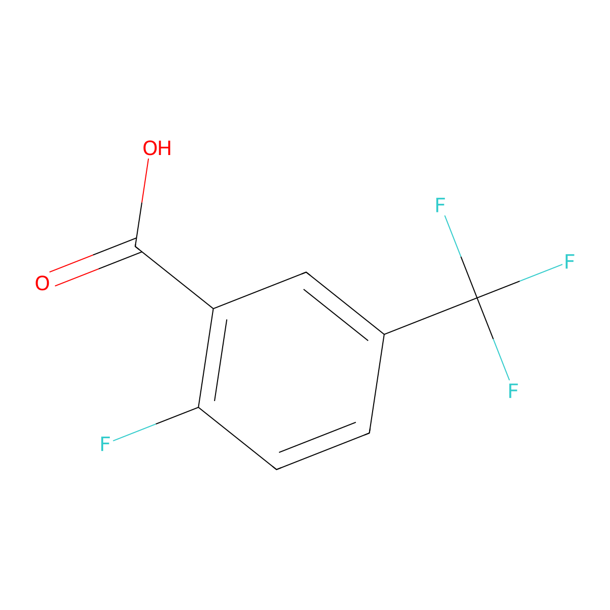 2-Fluoro-5-(trifluoromethyl)benzoic acid molecular structure, CAS 115029-23-7