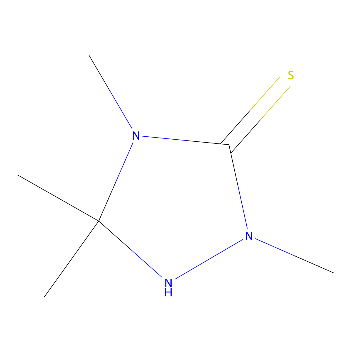 2,4,5,5-Tetramethyl-1,2,4-triazolidine-3-thione molecular structure, CAS 115029-47-5