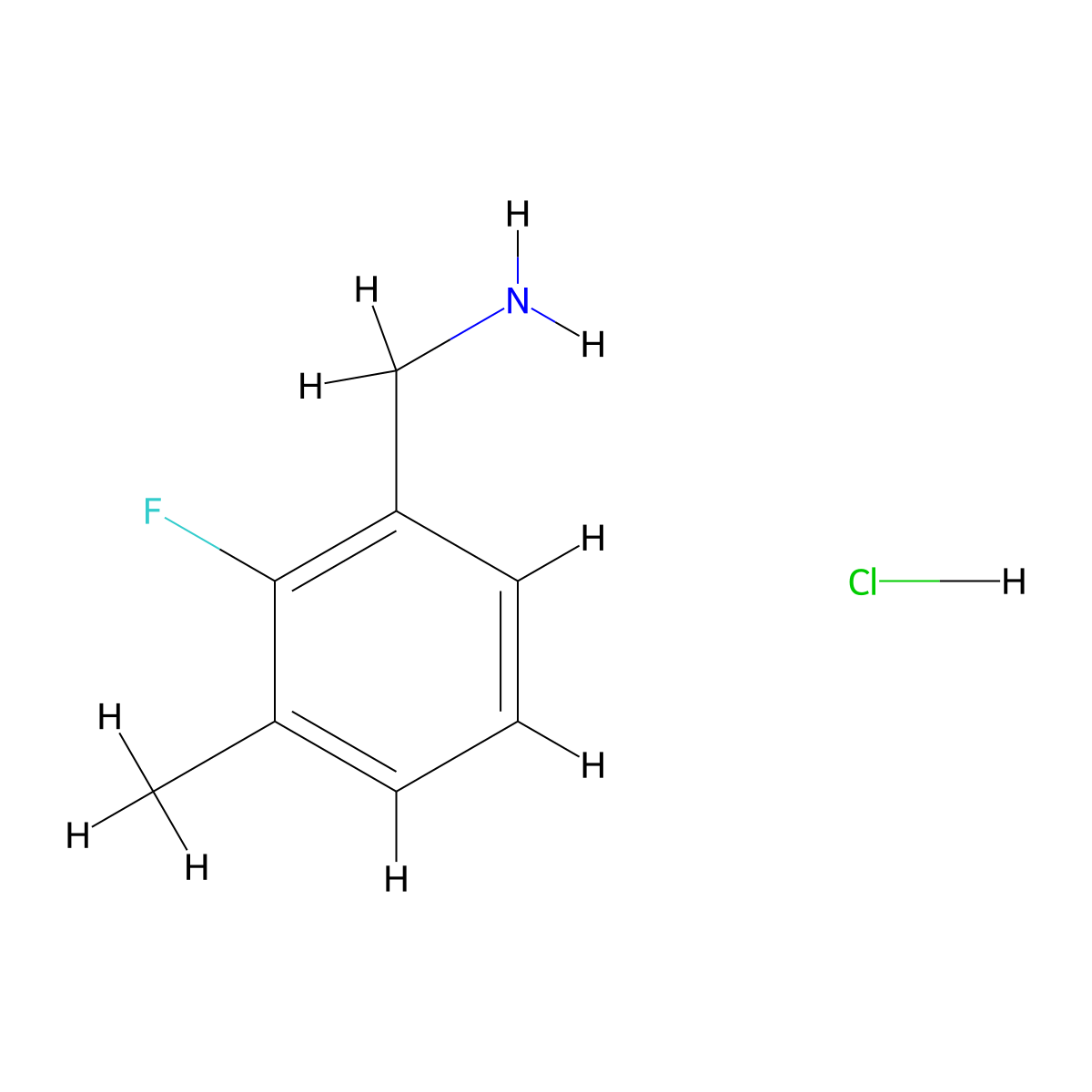 2-Fluoro-3-methylbenzylamine hydrochloride molecular structure, CAS 1150310-77-2