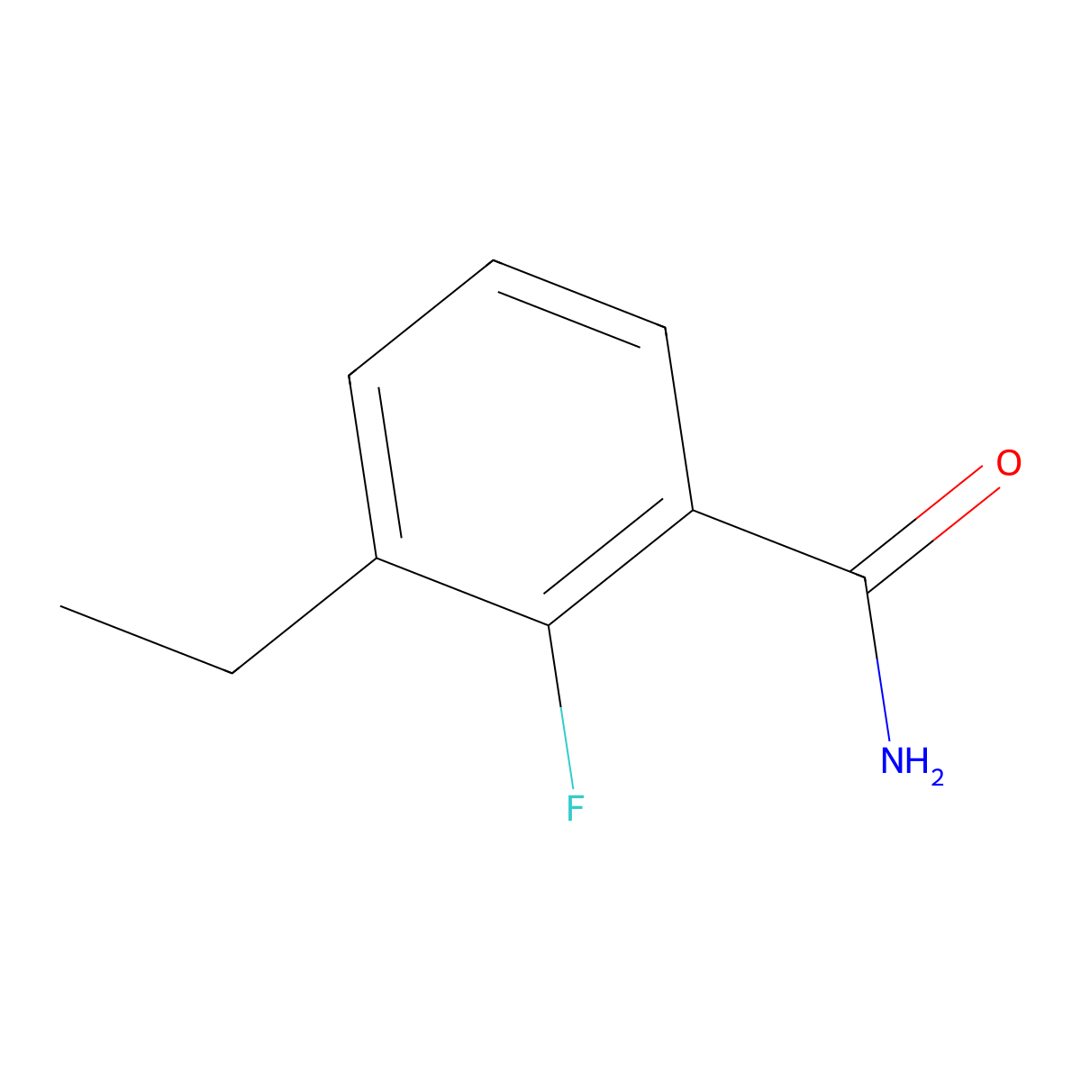 3-Ethyl-2-fluorobenzamide molecular structure, CAS 1150310-89-6