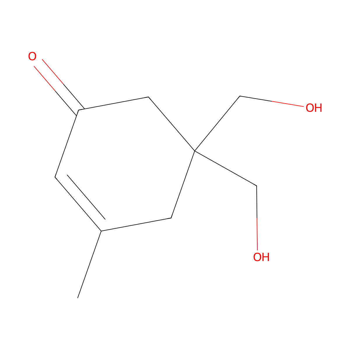 5,5-Bis(hydroxymethyl)-3-methyl-2-cyclohexenone molecular structure, CAS 1150311-77-5