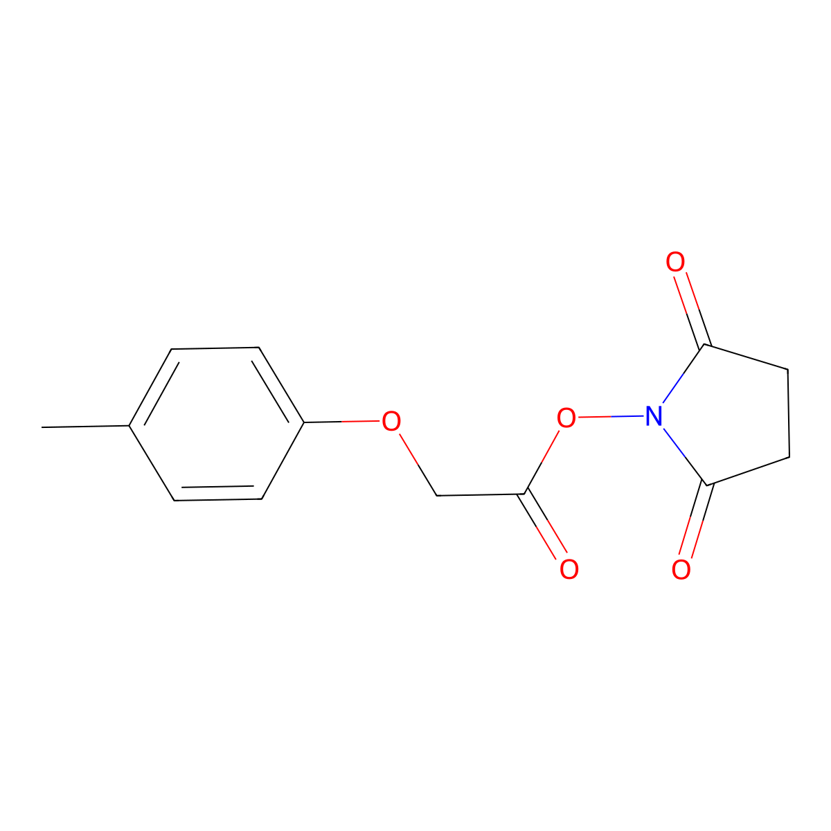 p-Tolyloxy-acetic acid 2,5-dioxo-pyrrolidin-1-yl ester molecular structure, CAS 1150314-11-6