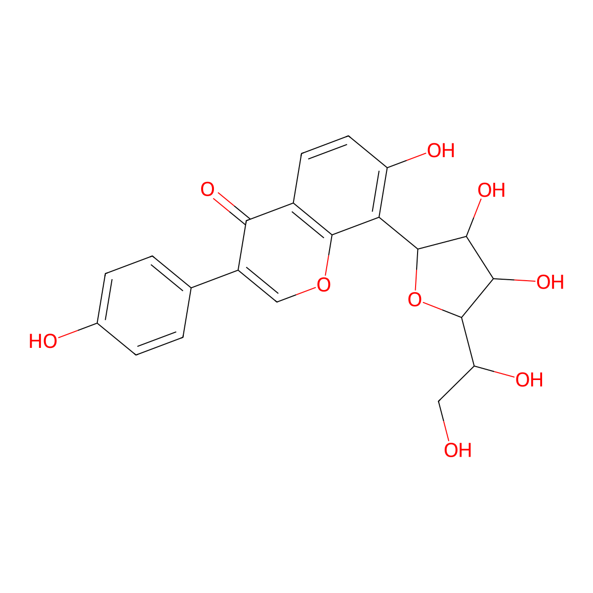 Neopuerarin A molecular structure, CAS 1150314-34-3