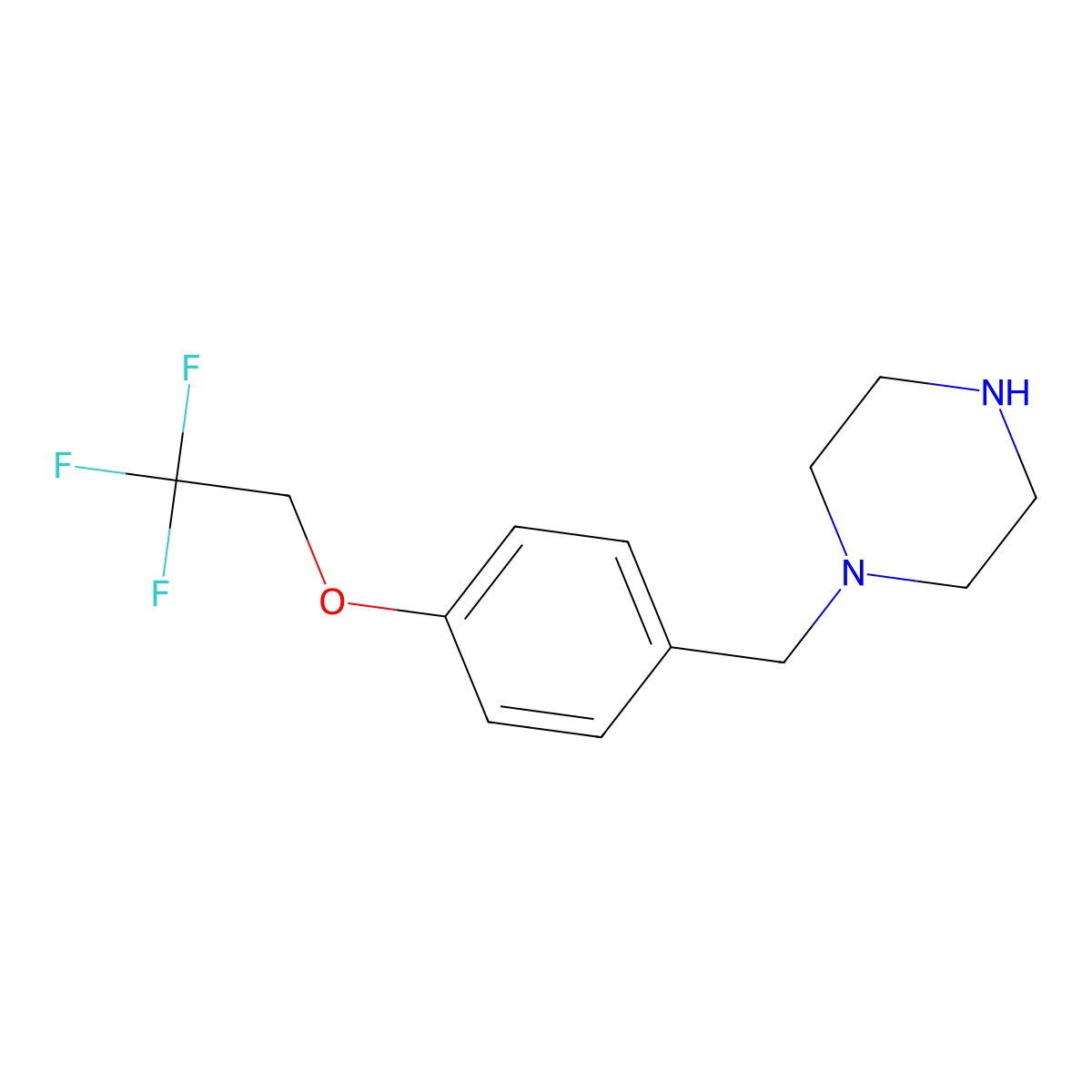 1-(4-(2,2,2-Trifluoroethoxy)benzyl)piperazine molecular structure, CAS 1150344-96-9