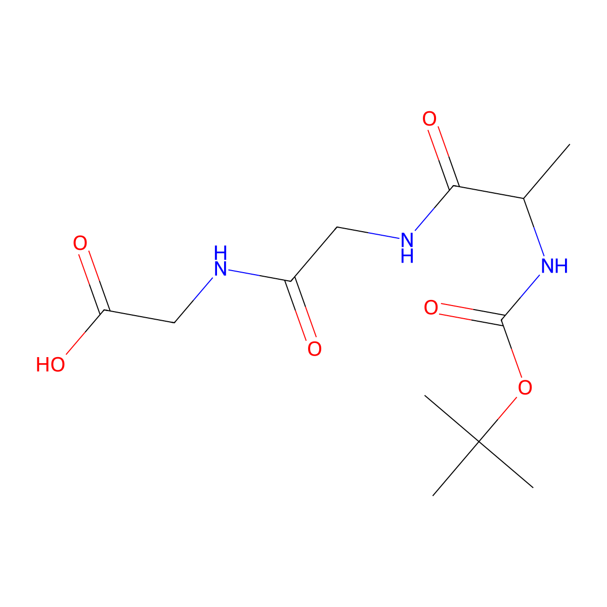 Boc-ala-Gly-Gly-OH molecular structure, CAS 115035-47-7