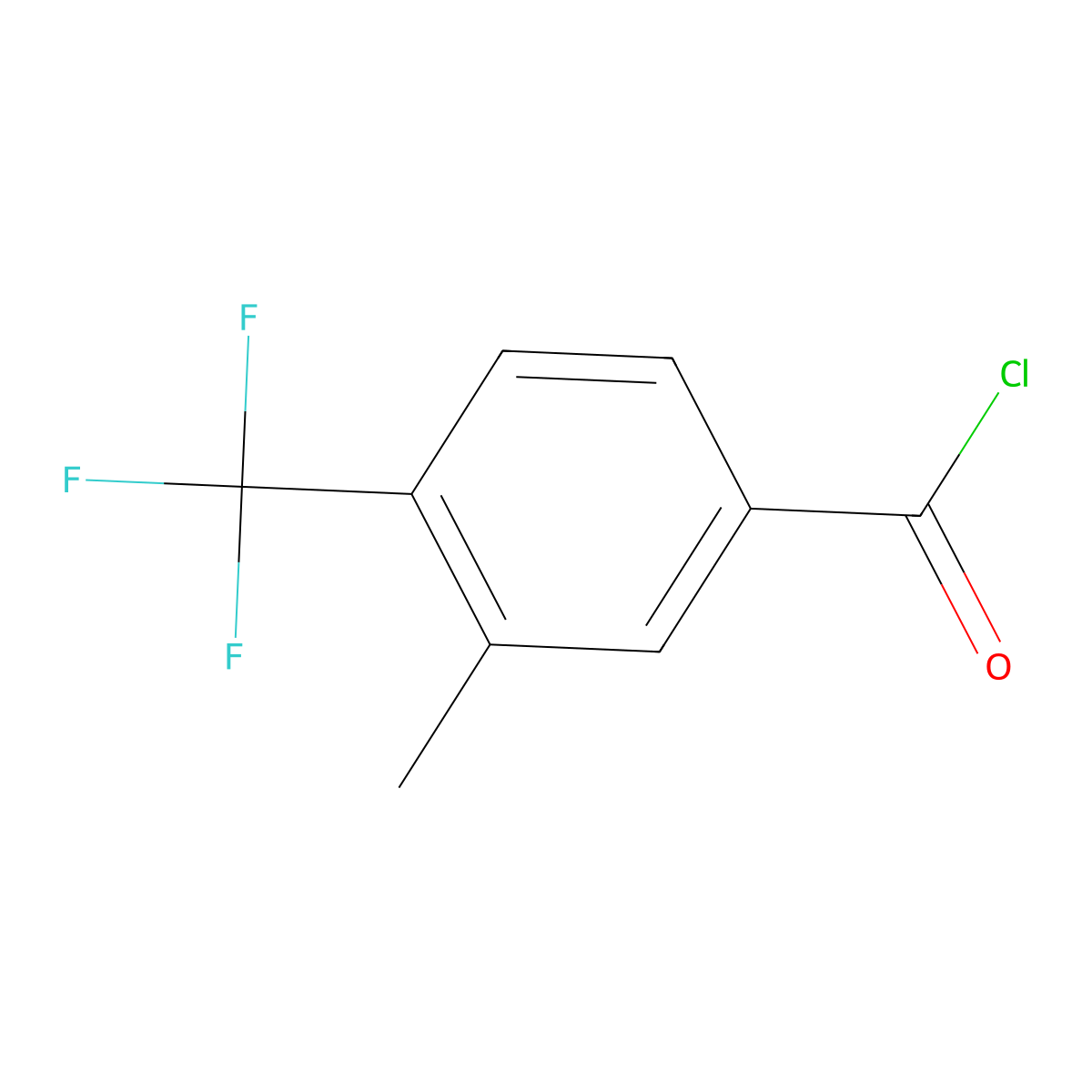 3-Methyl-4-(trifluoromethyl)benzoyl chloride molecular structure, CAS 1150464-24-6