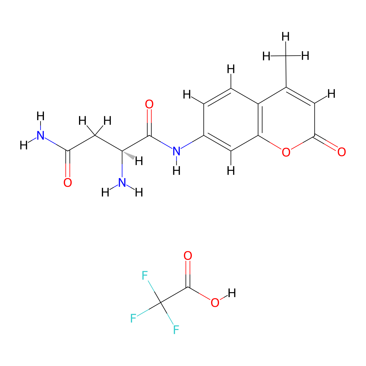 L-Asparagine 7-amido-4-methylcoumarin trifluoroacetate molecular structure, CAS 115047-90-0