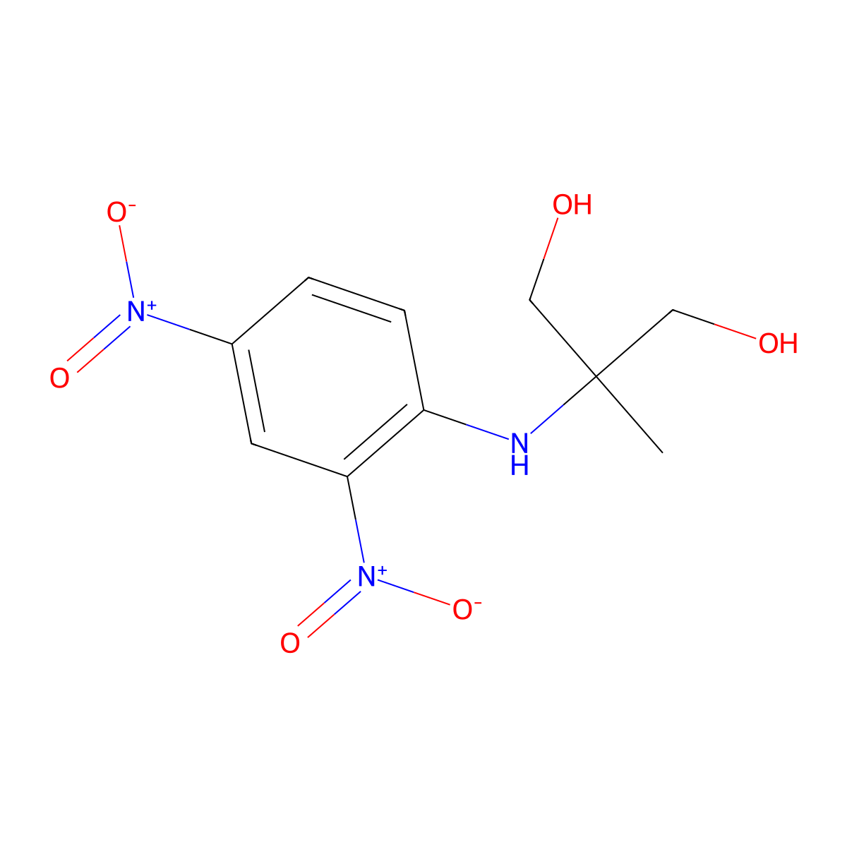 2-[(2,4-Dinitrophenyl)amino]-2-methylpropane-1,3-diol molecular structure, CAS 115052-70-5