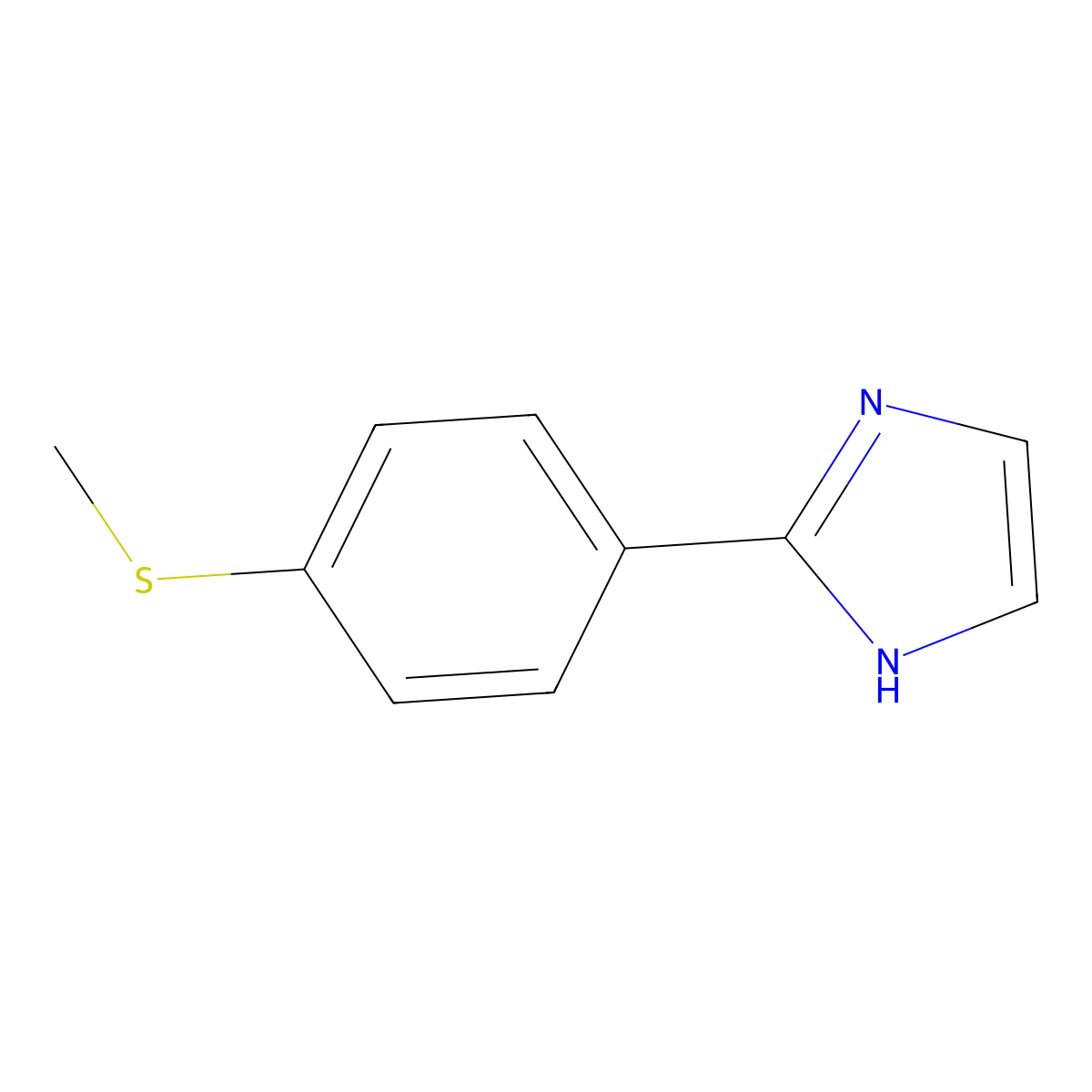 2-(4-(methylthio)phenyl)-1H-imidazole molecular structure, CAS 115053-39-9