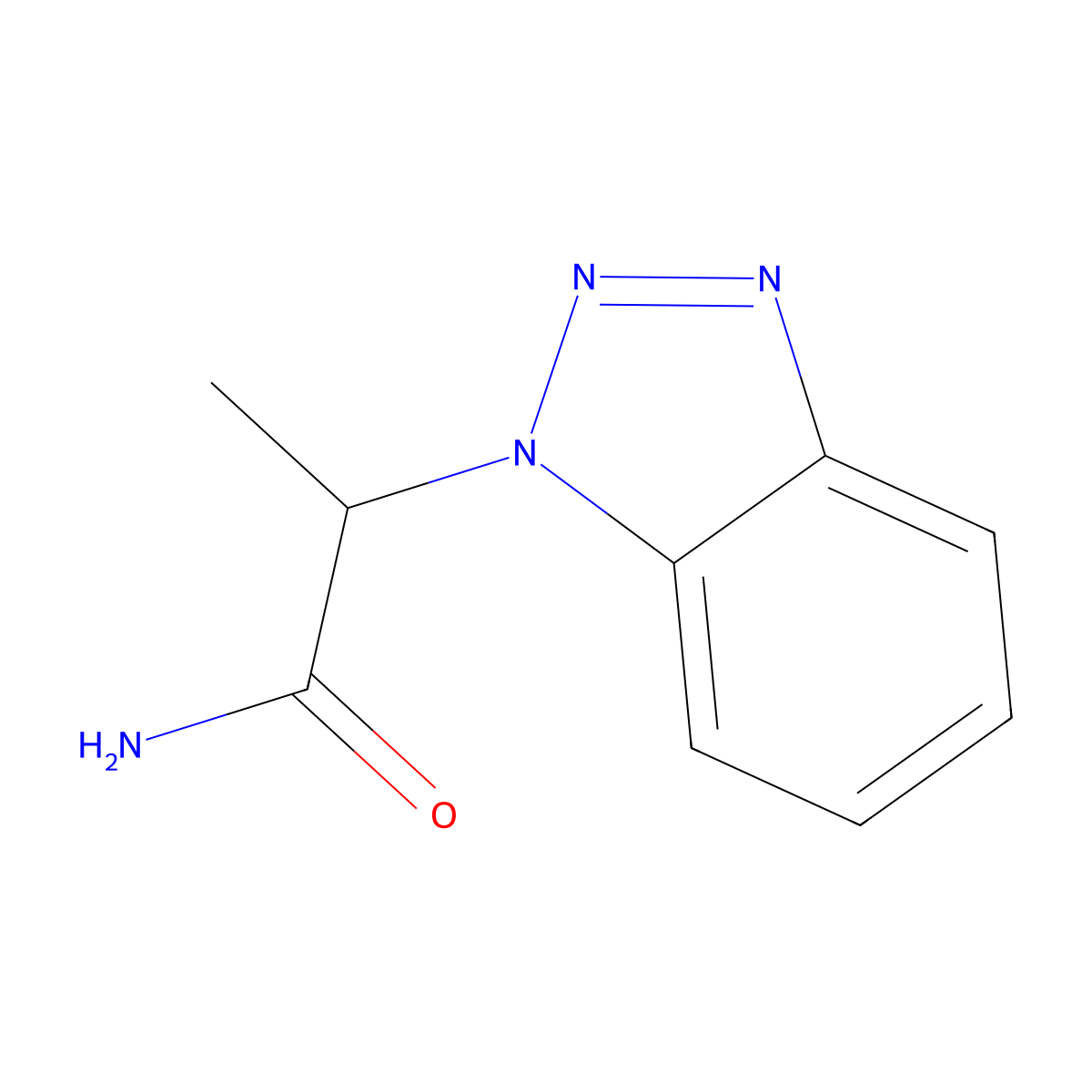 2-(1H-1,2,3-Benzotriazol-1-yl)propanamide molecular structure, CAS 115054-71-2
