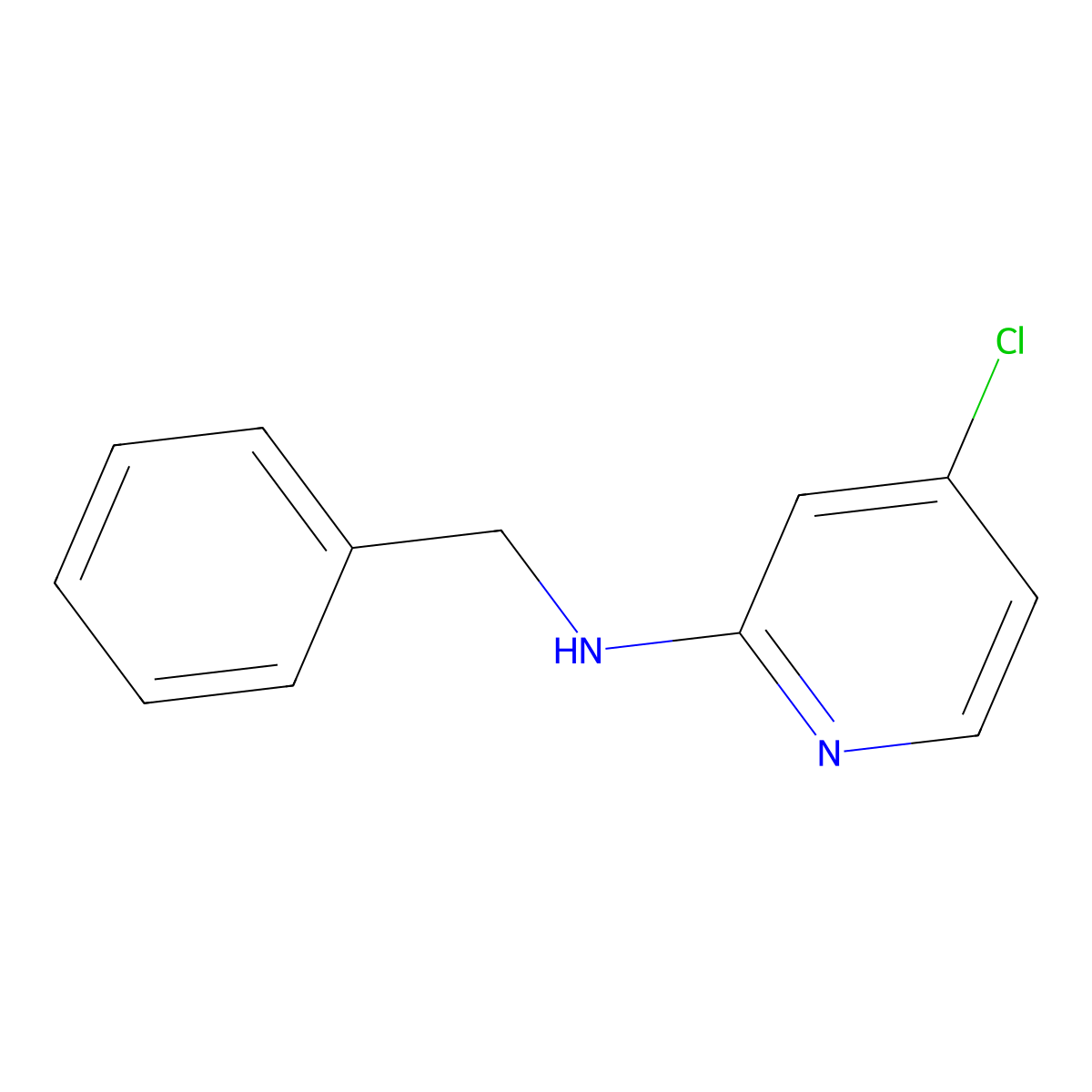 N-Benzyl-4-chloropyridin-2-amine molecular structure, CAS 1150542-43-0