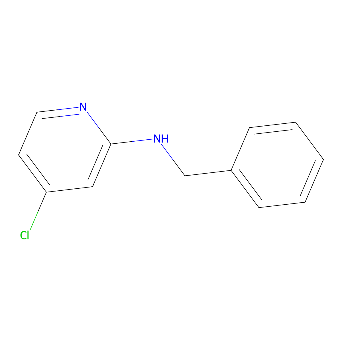 N-Benzyl-4-chloropyridin-2-amine molecular structure, CAS 1150542-43-0