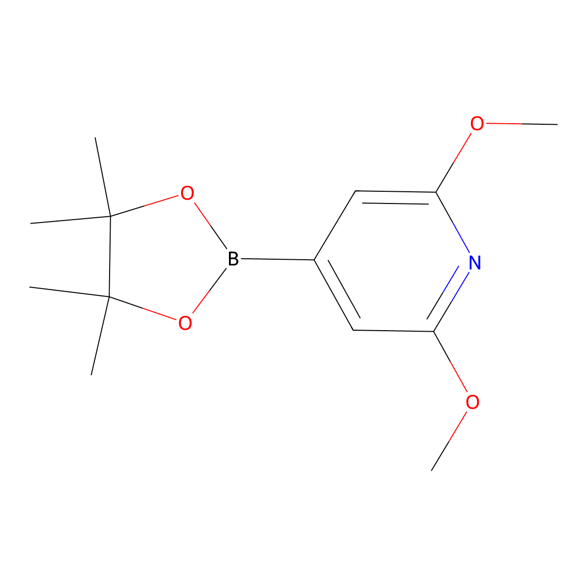 2,6-Dimethoxy-4-(4,4,5,5-tetramethyl-1,3,2-dioxaborolan-2-YL)pyridine molecular structure, CAS 1150561-54-8