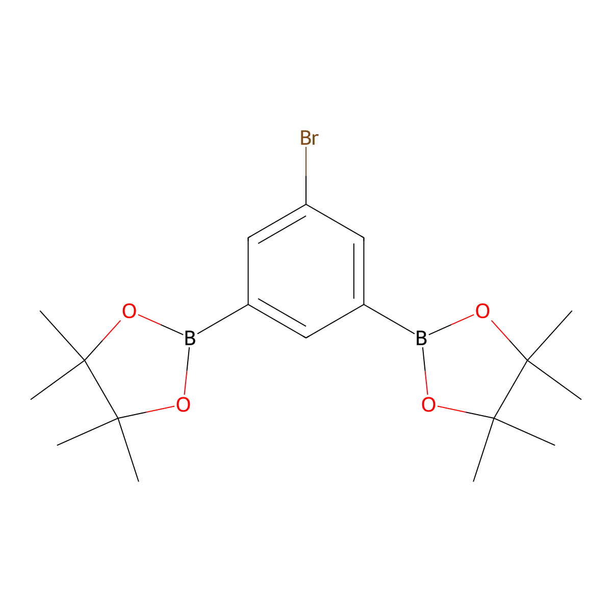 2,2'-(5-Bromo-1,3-phenylene)bis(4,4,5,5-tetramethyl-1,3,2-dioxaborolane) molecular structure, CAS 1150561-62-8