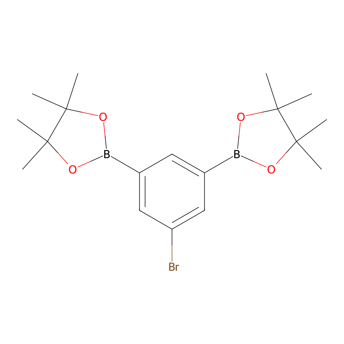 2,2'-(5-Bromo-1,3-phenylene)bis(4,4,5,5-tetramethyl-1,3,2-dioxaborolane) molecular structure, CAS 1150561-62-8