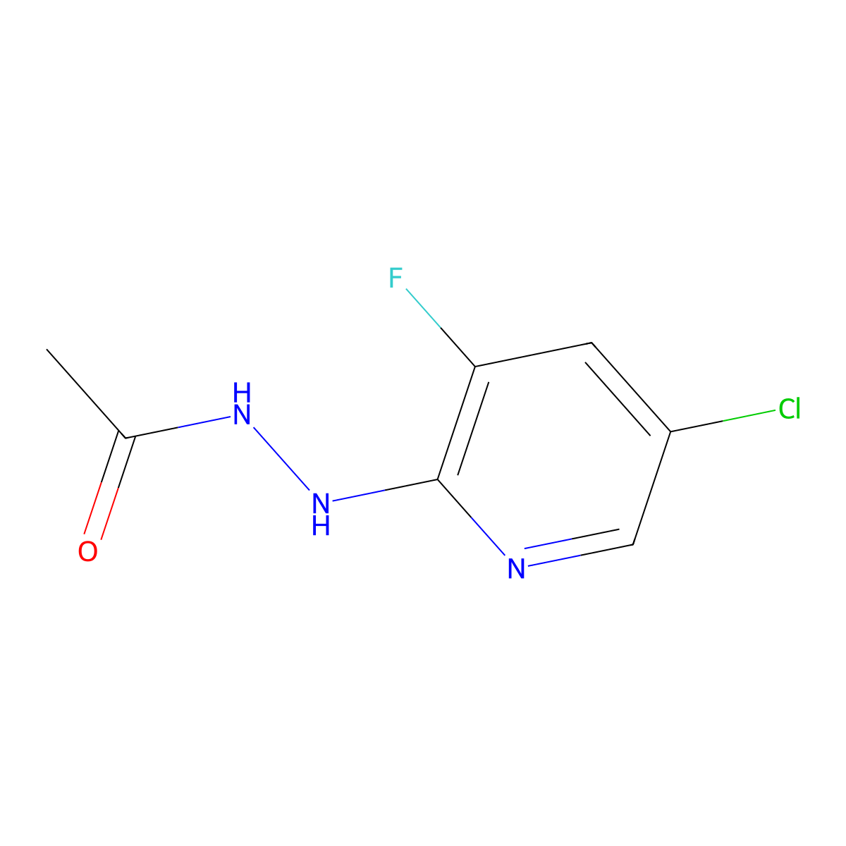 N'-(5-Chloro-3-fluoropyridin-2-yl)acetohydrazide molecular structure, CAS 1150561-82-2