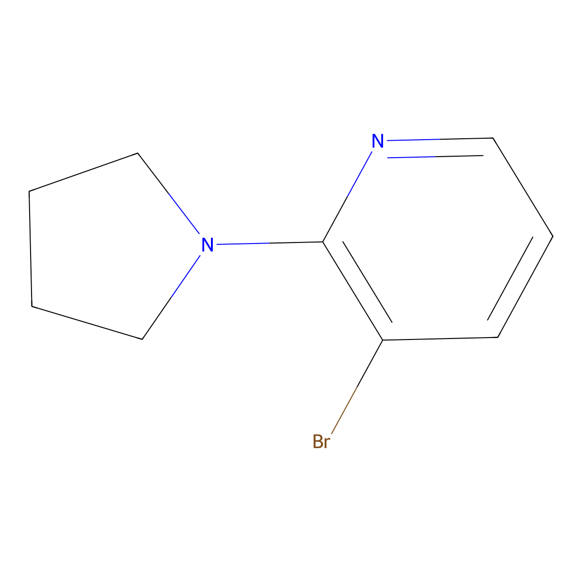 3-Bromo-2-(pyrrolidin-1-YL)pyridine molecular structure, CAS 1150561-84-4