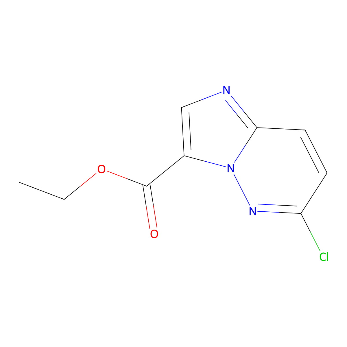 Ethyl 6-chloroimidazo[1,2-b]pyridazine-3-carboxylate molecular structure, CAS 1150566-27-0