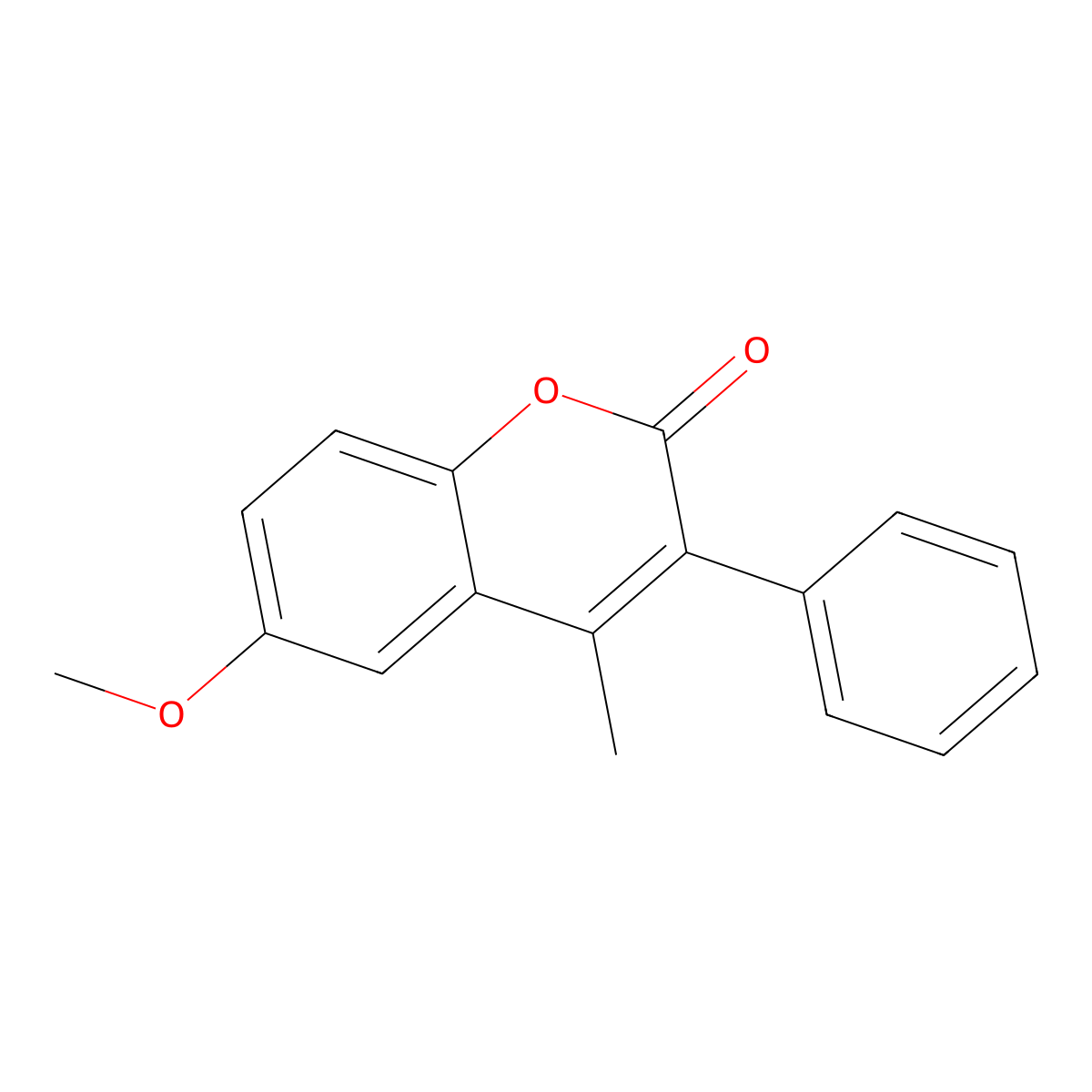 6-Methoxy-4-methyl-3-phenylcoumarin molecular structure, CAS 115059-27-3