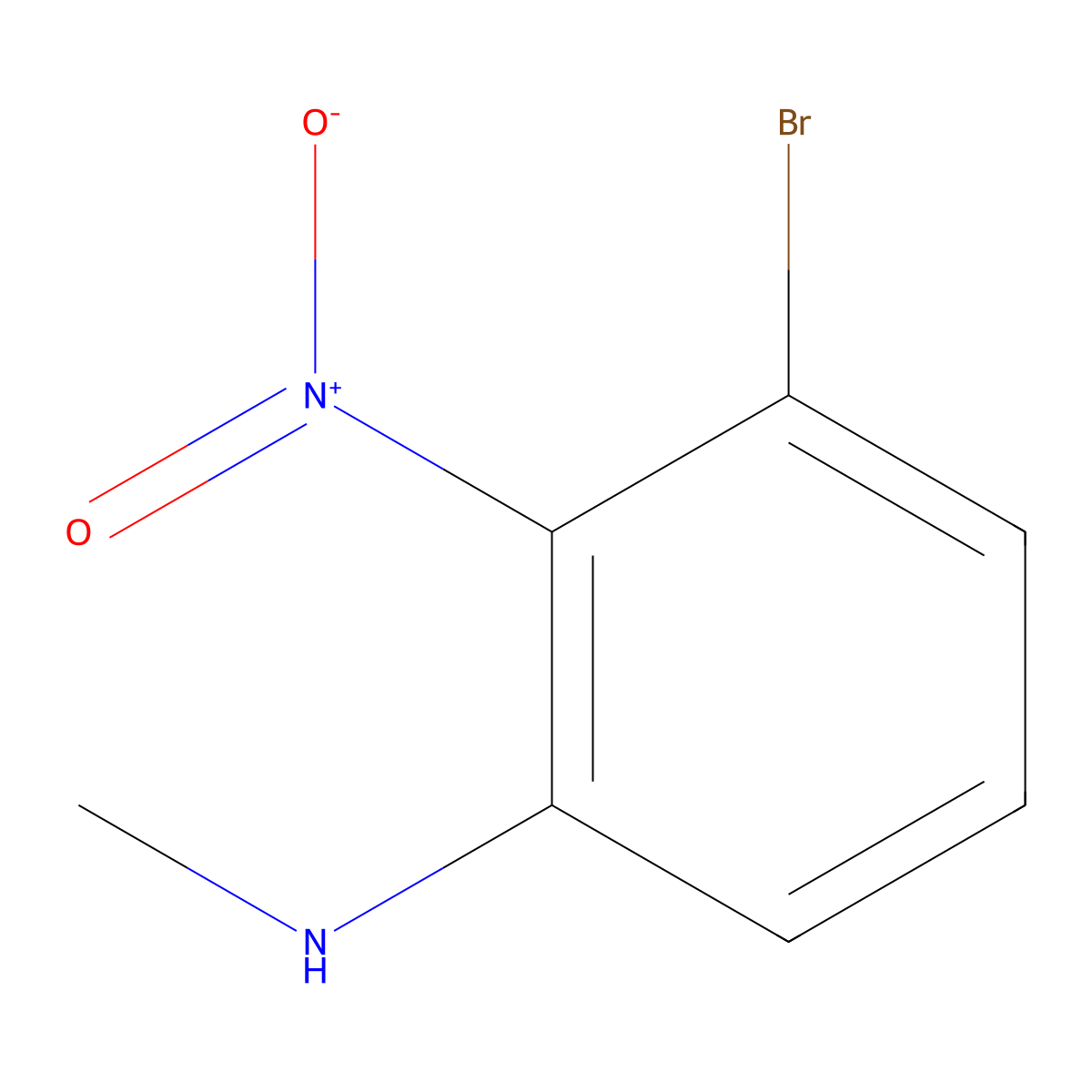 3-bromo-N-methyl-2-nitroaniline molecular structure, CAS 1150617-53-0