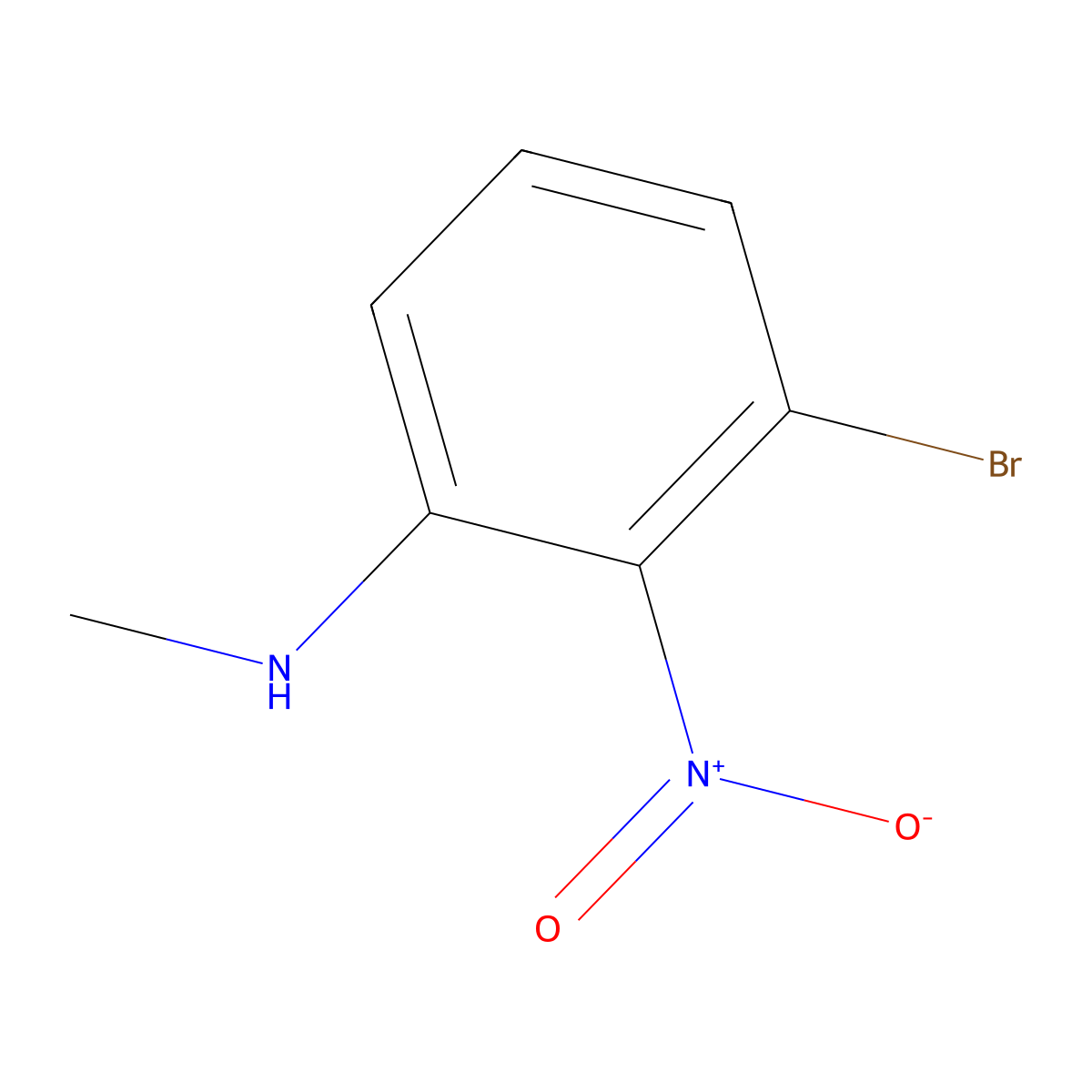 3-bromo-N-methyl-2-nitroaniline molecular structure, CAS 1150617-53-0
