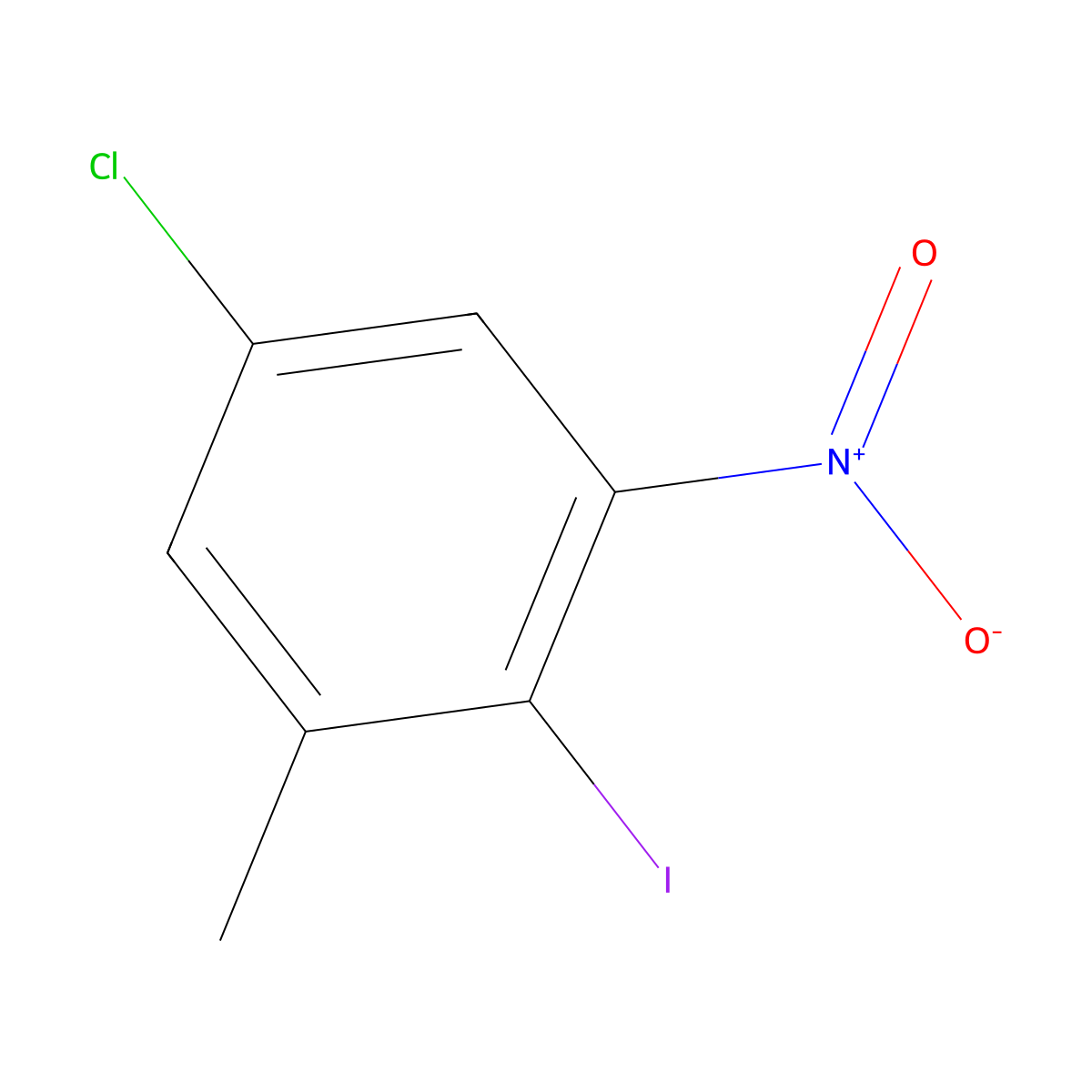 5-Chloro-2-iodo-1-methyl-3-nitrobenzene molecular structure, CAS 1150617-61-0