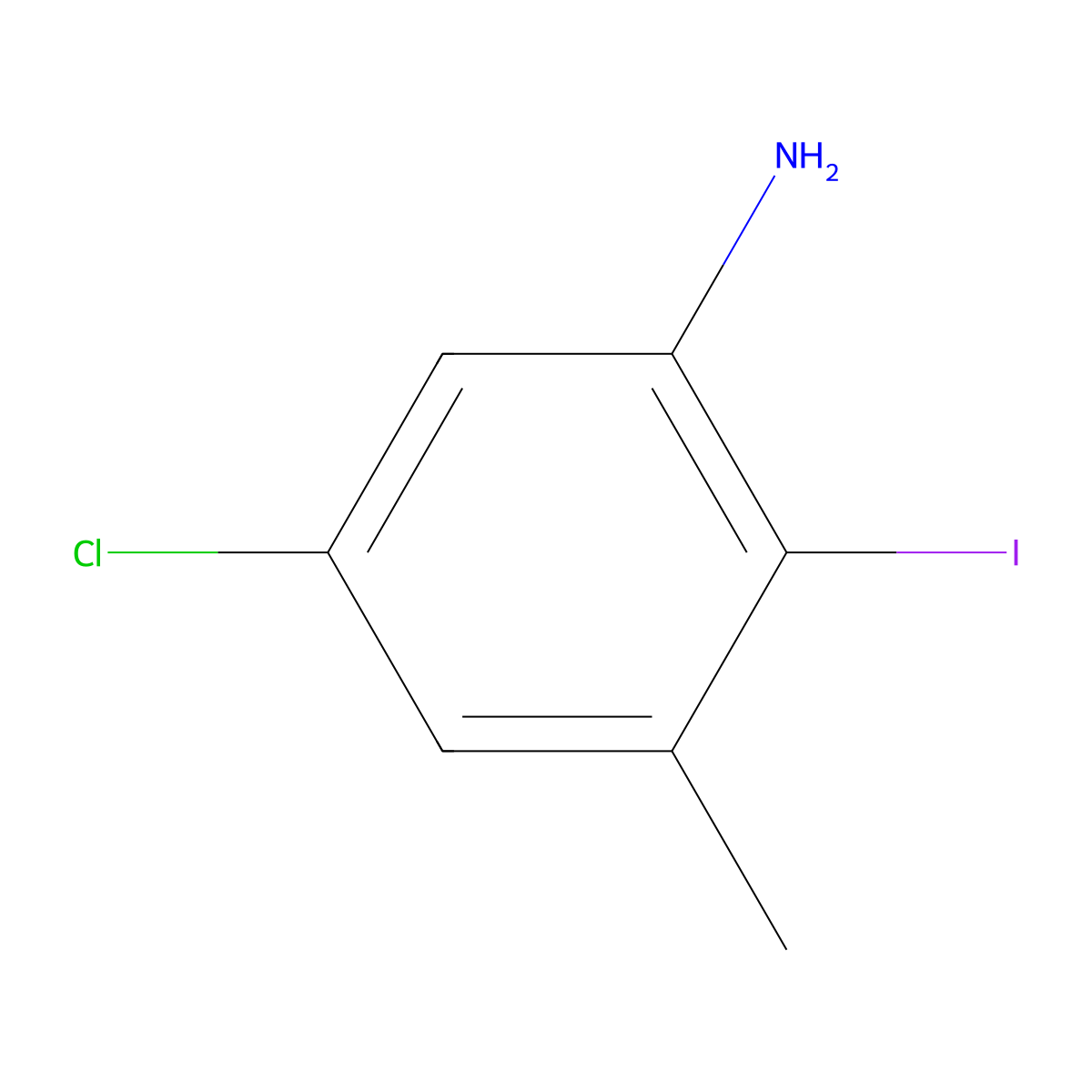 5-Chloro-2-iodo-3-methylaniline molecular structure, CAS 1150617-63-2