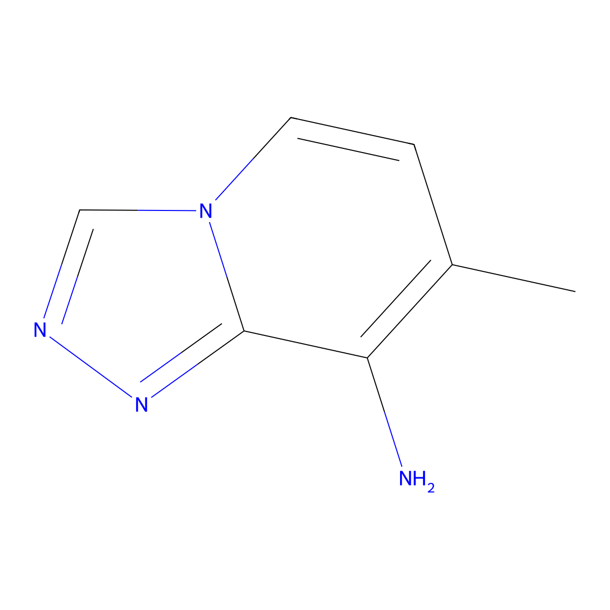 7-Methyl-(1,2,4)triazolo(4,3-a)pyridin-8-amine molecular structure, CAS 1150617-76-7