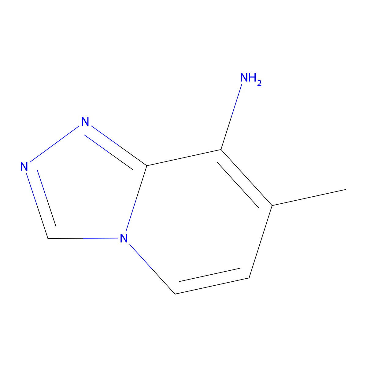 7-Methyl-(1,2,4)triazolo(4,3-a)pyridin-8-amine molecular structure, CAS 1150617-76-7