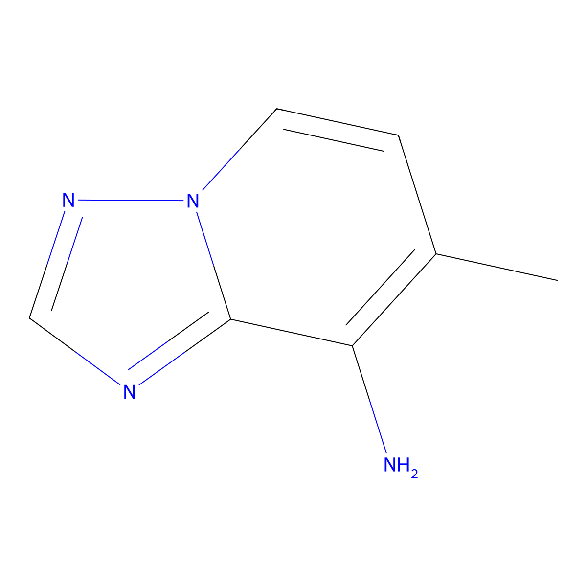 7-Methyl-(1,2,4)triazolo(1,5-a)pyridin-8-amine molecular structure, CAS 1150617-78-9