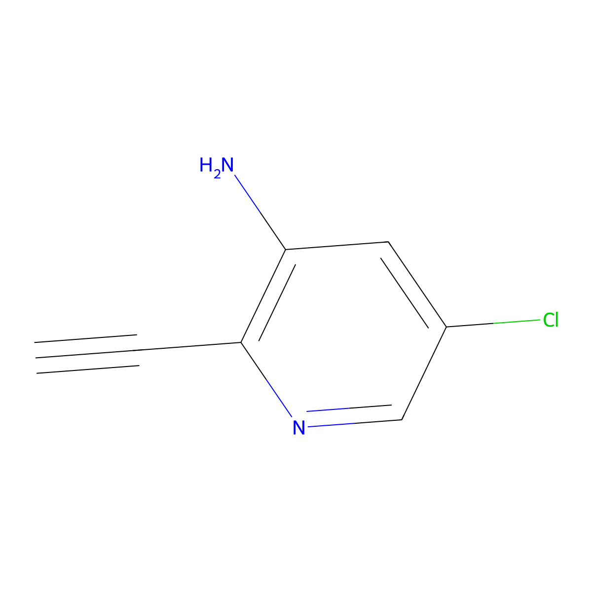5-Chloro-2-ethynylpyridin-3-amine molecular structure, CAS 1150617-82-5