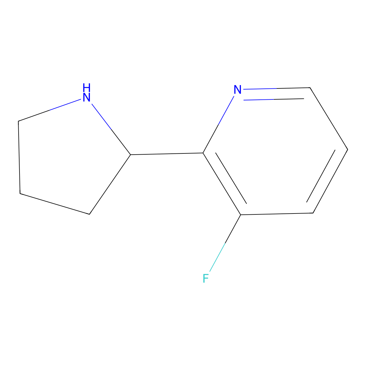 3-Fluoro-2-(pyrrolidin-2-yl)pyridine molecular structure, CAS 1150617-84-7