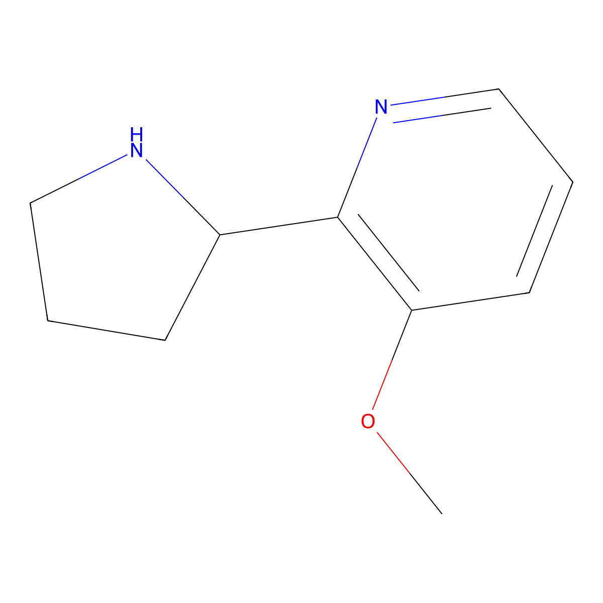 3-Methoxy-2-(pyrrolidin-2-yl)pyridine molecular structure, CAS 1150617-89-2