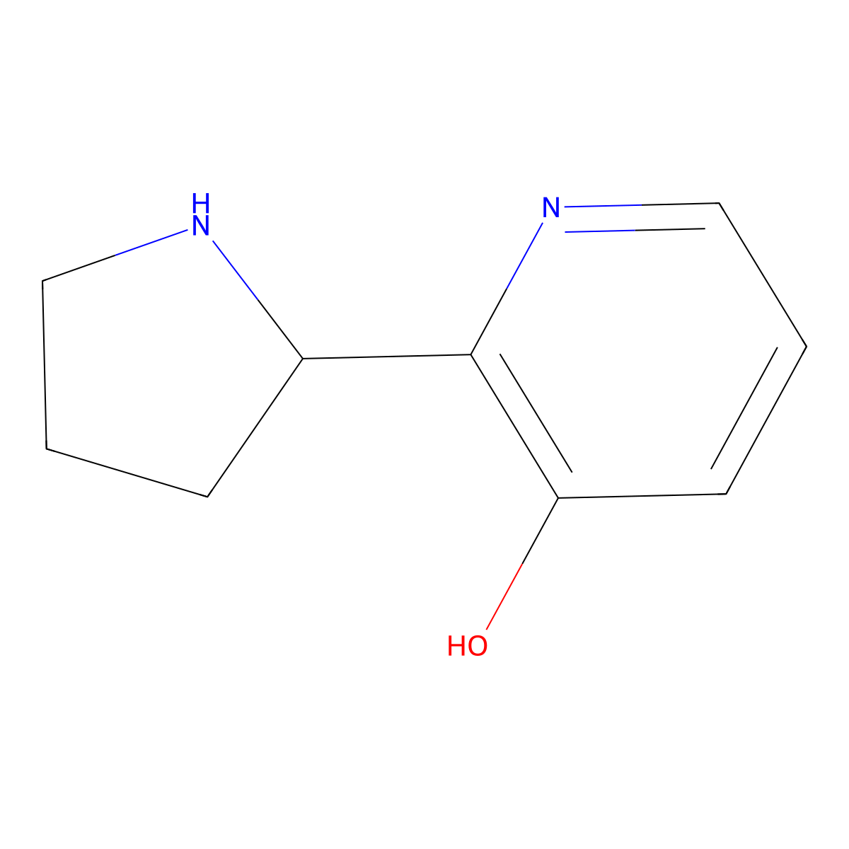 2-(Pyrrolidin-2-yl)pyridin-3-ol molecular structure, CAS 1150617-91-6