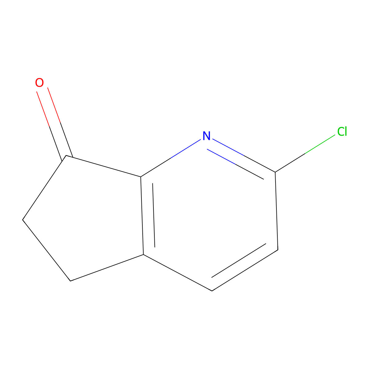2-chloro-5H,6H,7H-cyclopenta(b)pyridin-7-one molecular structure, CAS 1150617-92-7