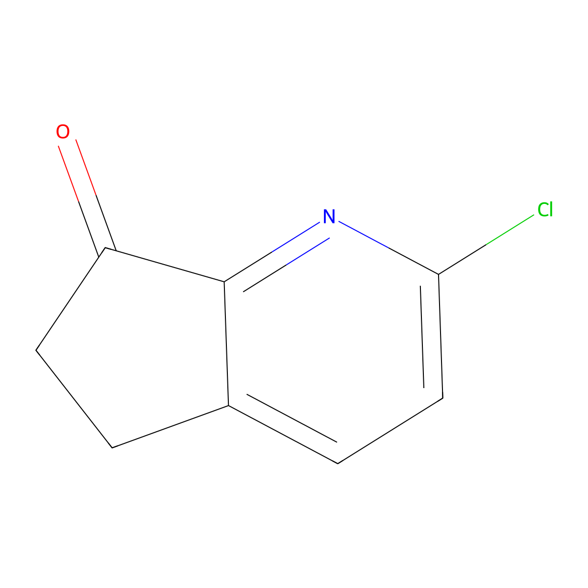 2-chloro-5H,6H,7H-cyclopenta(b)pyridin-7-one molecular structure, CAS 1150617-92-7